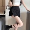 Women's Summer Petite A-Line Bodycon Skirt with Side Slit – Elastic and Slimming