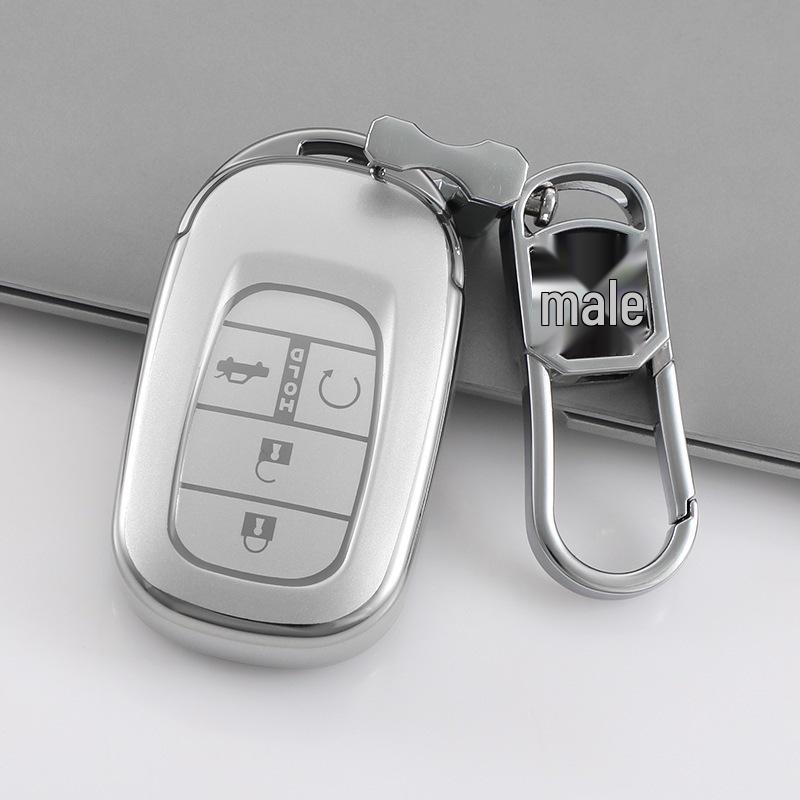 Honda Civic 11th Gen Key Cover, Sand Silver Full Protective Case