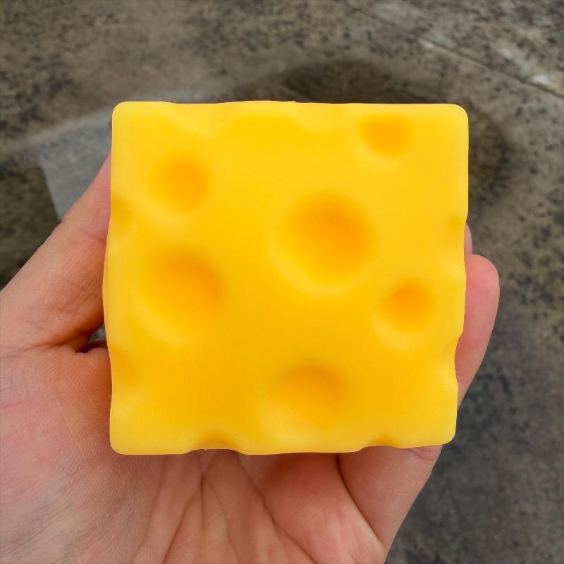 Squishy Cheese Cube Squeeze Toys Soft Butter Cheese Fidget Toy Slow Rebound Push Stress Relief Sensory Toy Christmas Present