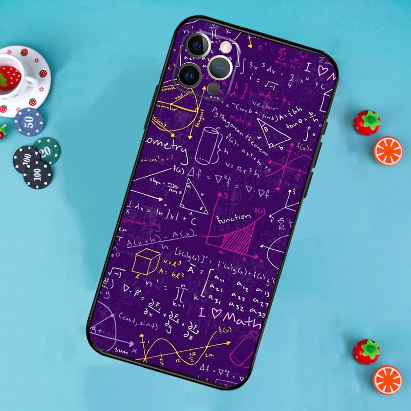 Physics Science Maths Formula Phone Case For iPhone 13 16 15 11 12 14 Pro Max 13 12 mini XR 15 16 Plus 16e Cover Funda