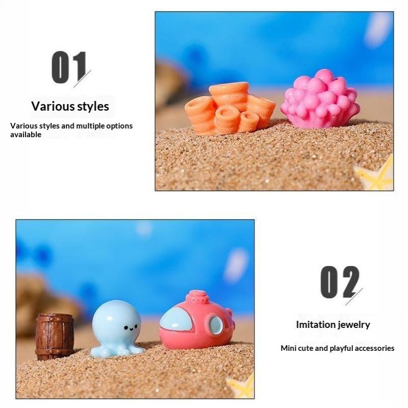 Aquarium Ornament Treasure Chest Box Diver Model Unique Undersea Fish Tank Craft Figurines Miniature Landscape Antique Decor