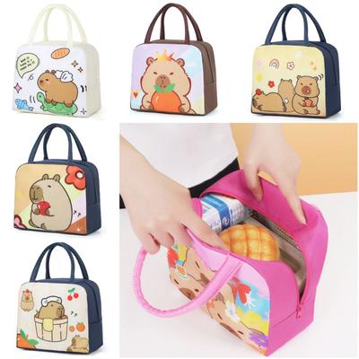 Large Capacity Insulated Lunch Bag Multicolor Waterproof Aluminum Foil Handbag & Cartoon Pattern Insulated Lunch Box Bag