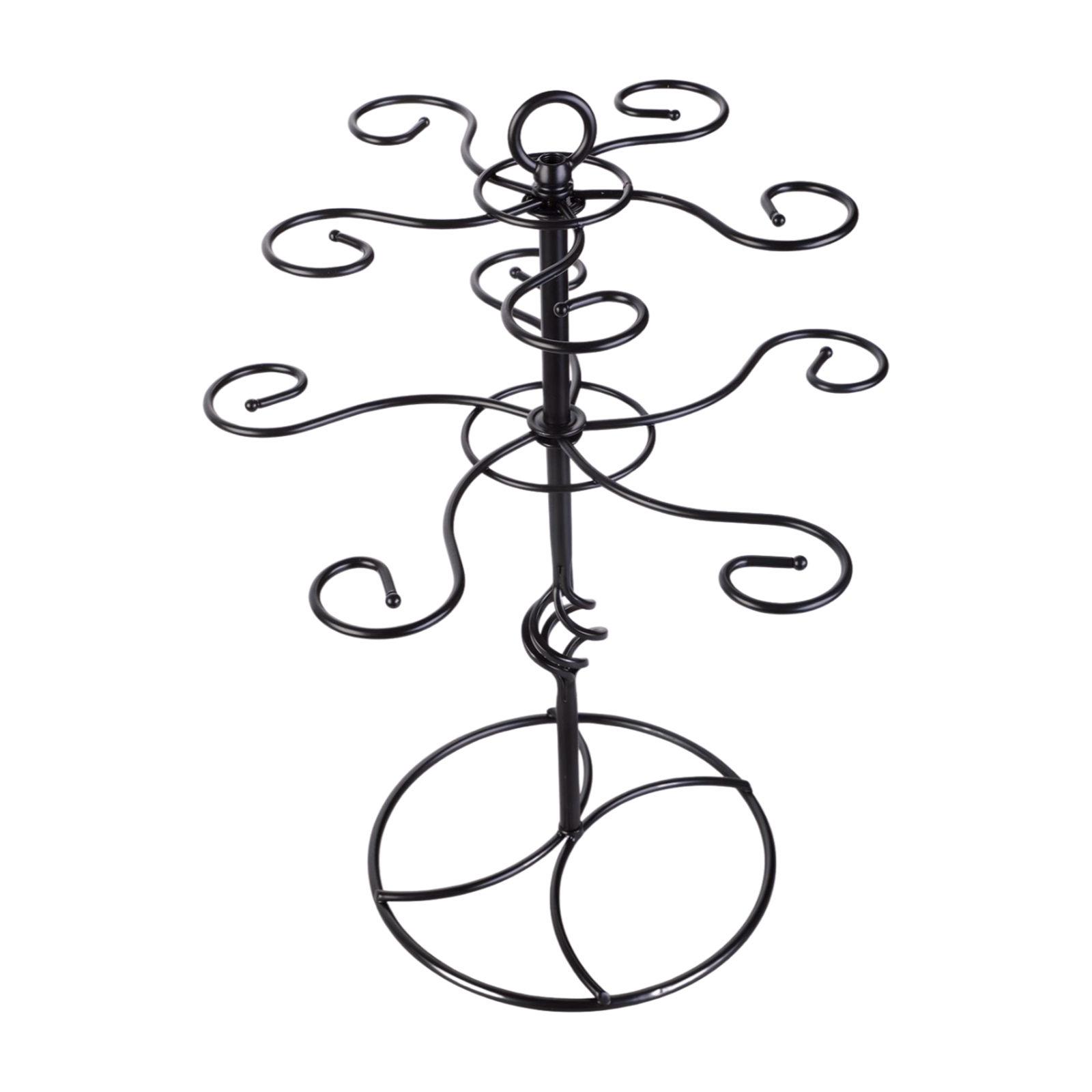 

Элегантная настольная подставка для винных бокалов, двухслойные органайзеры для винных бокалов, металлическая подставка для вина, металлическая текстура для домашнего использования чёрный