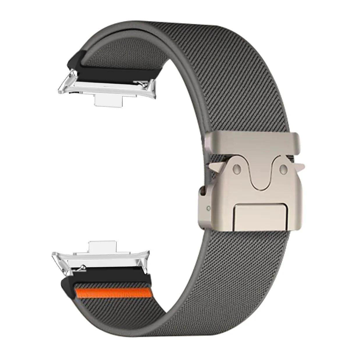

Новий нейлоновий ремінець-петля для Redmi Watch 5 4 з металевою пряжкою для XIAOMI Mi Band 9Pro 8Pro, регульований спортивний браслет срібний/сірий