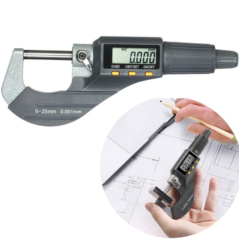 

Thickness Gauge Inch/Metric Measuring Tools Professional Electronic Display Micrometer Machinist 1pc Digital Micrometer