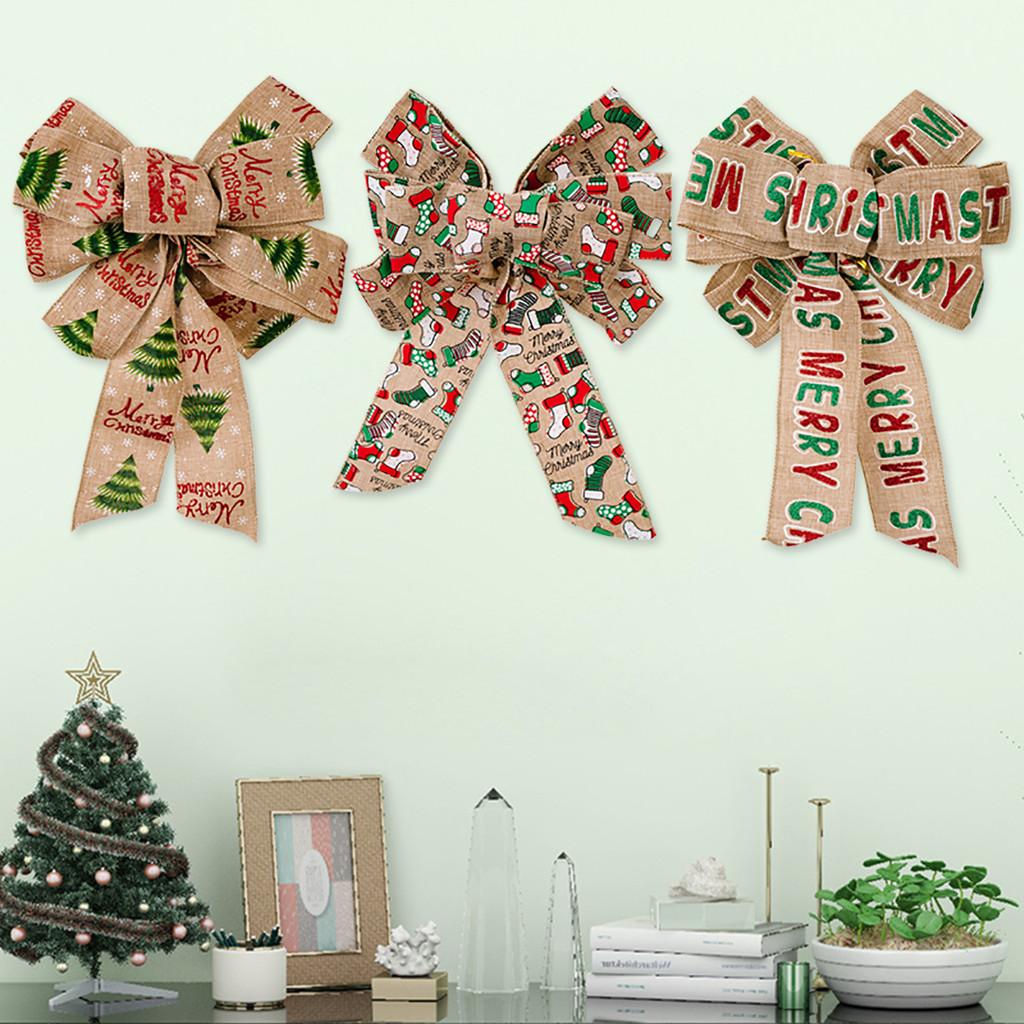 Decorative Christmas Whimsical Bows In Bright Fabrics For Joyful Decor Seasonal