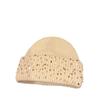 Winter Warm Knit Hat With Rabbit Fur Sequins Ear Flaps Outdoor Use