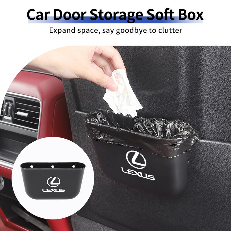 Car Door Clutter Organizer Trash Can Tools Storage Box Waste Case For Lexus CT ES GS NX IS250 CT200h IS300h ES300h RX400h NX300h YV6