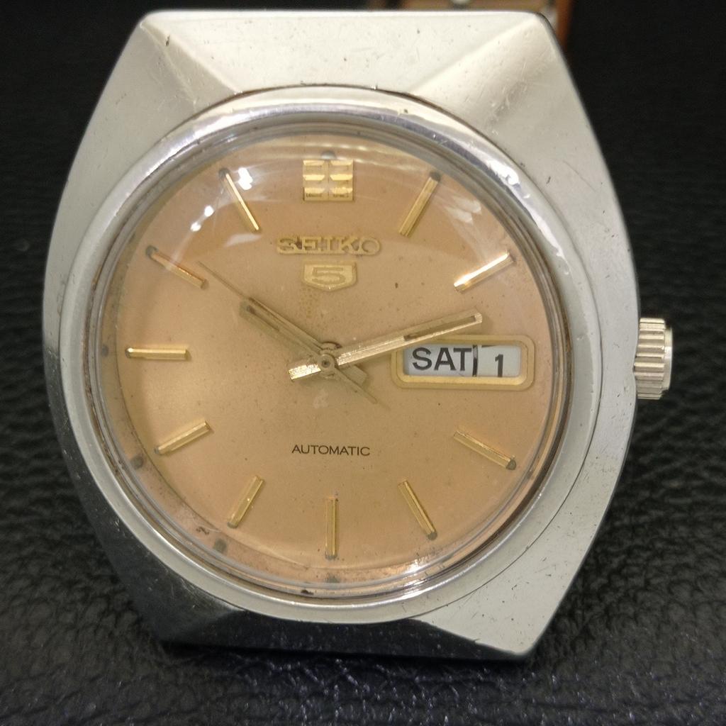 CEAS BĂRBĂTESC AUTOMATIC SEIKO 5 VINTAGE UZAT 6119B JAPONIA CADRAN ORIGINAL a433858-2 R119-a433858
