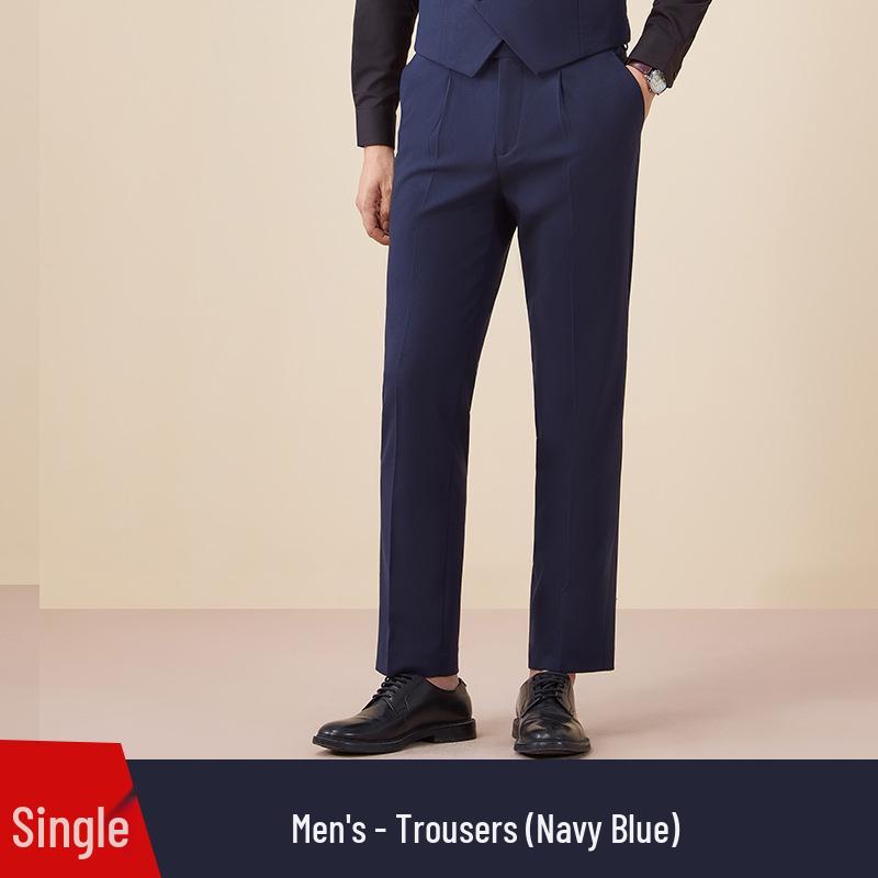 Men's Autumn/Winter Double-Breasted Suit Set - Professional Business Attire for Hotel Managers