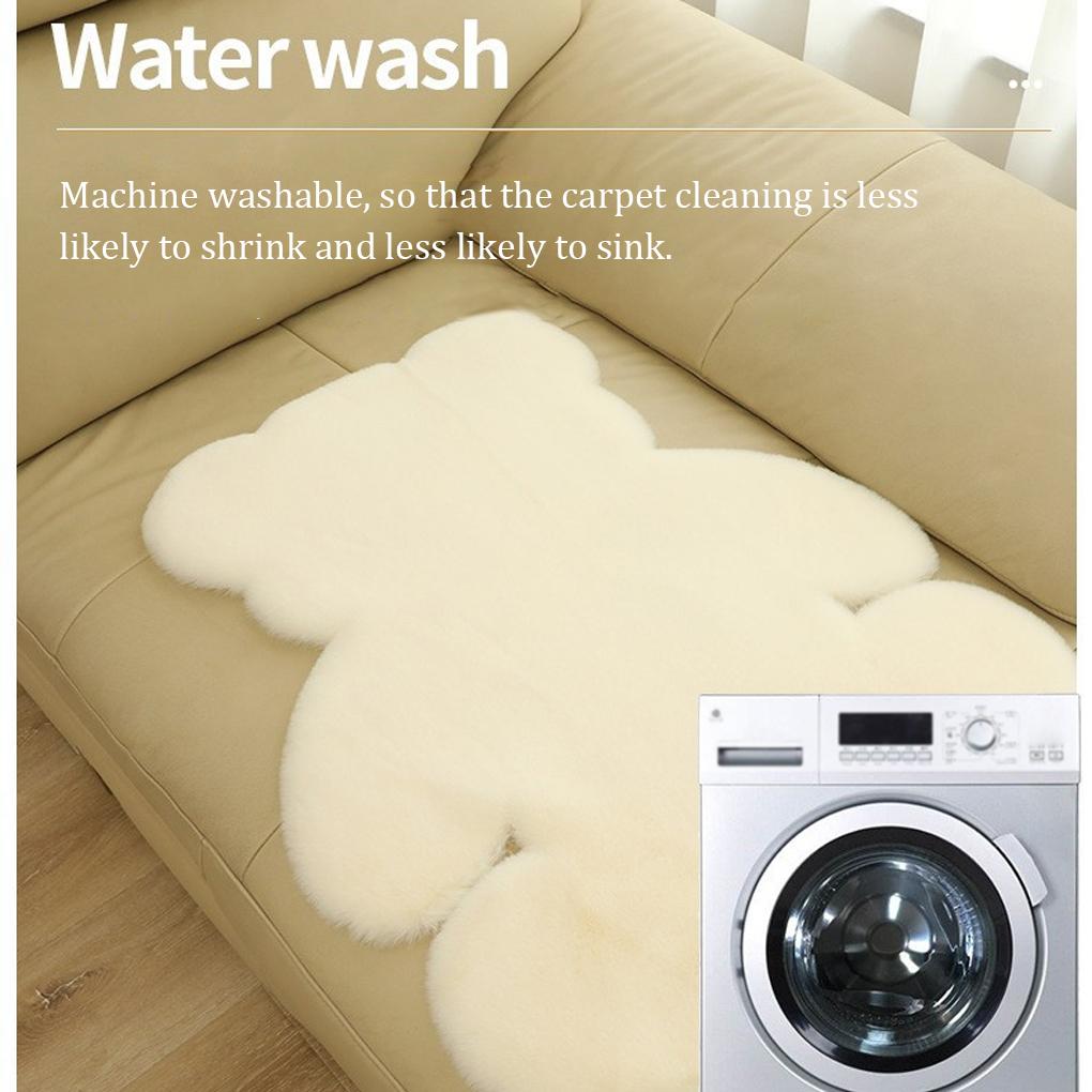 Cartoon Animal Bedroom Carpet Polyester Solid Color Bedside Sofa Area Rug Decorative Bay Window Floor Mat for Accessories