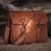Handmade Leather Messenger Bag for Men & Women | Vintage Brown Leather Satchel | Office Laptop Briefcase | Crossbody Shoulder Bag