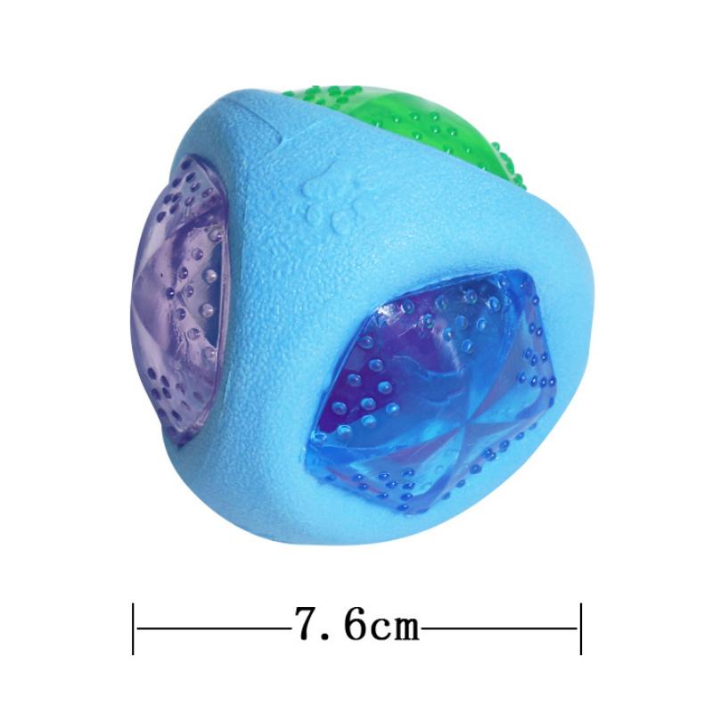 

Мяч для собак, интерактивная игрушка, светящийся шар для домашних животных, подходит для агрессивных светодиодных волос, устойчивых к укусам, для шлифования щенков, товары для домашних животных синий