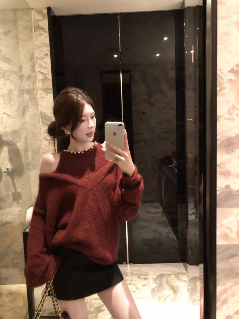 Women's High Waist Brown Wool A-Line Skirt - Autumn/Winter Retro, Anti-Exposure, Hip-Hugging Style