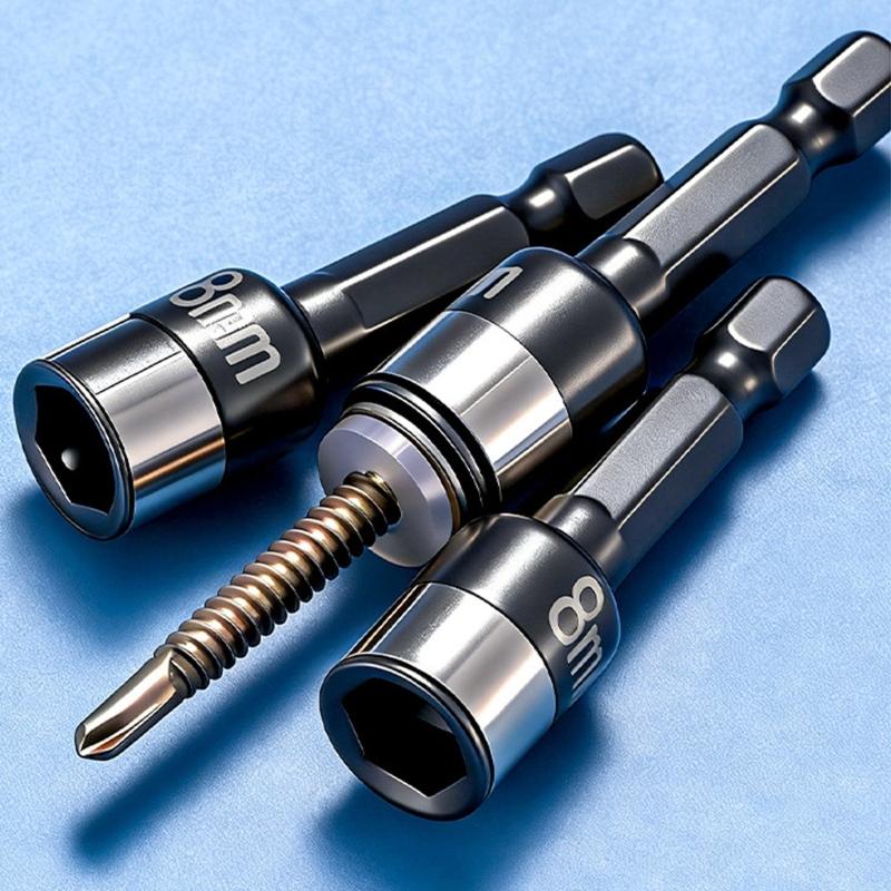 5Pcs Universal Impact Socket for 6.35mm Hexagonal Shank Tool Ratchet Wrench Socket Wrench Adapter Spanner