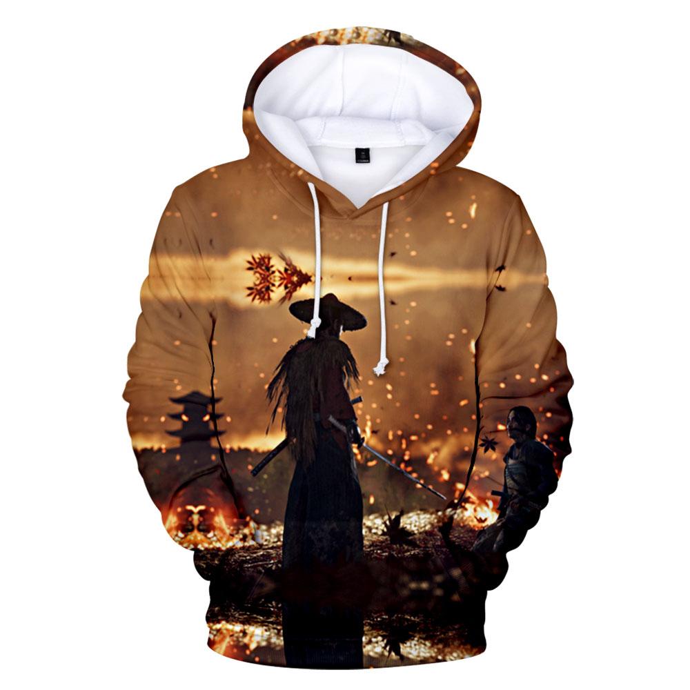 Game Ghost of Tsushima 3D Print Hoodies Samurai Cosplay Sweatshirts Men Women Fashion Hoodie Hip Hop Pullover Unisex Hoody Coats