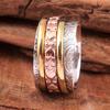 Unisex Ring, Heart Ring, Statement Jewelry, Worry  Ring, Silver Spinner,Calming Ring