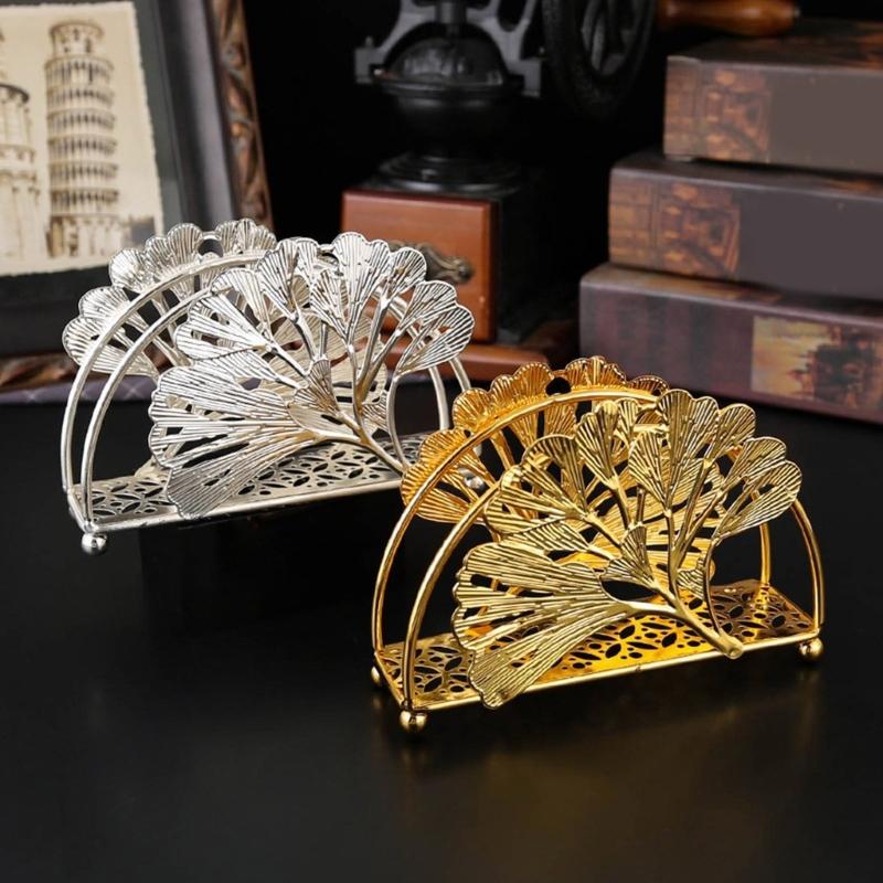 Artistics Maples Leaf Shape Tissue Stand Easy Assembly Sturdy Iron Home Decoration
