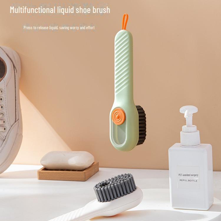 Multifunctional Press Liquid Shoe Brush for Cleaning Shoes and Clothes
