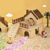 Holz Hamster Auslauf Kleintier Aktivitätsspielzeug Haustierbedarf Hütte Lebensraum für Syrische Hamster