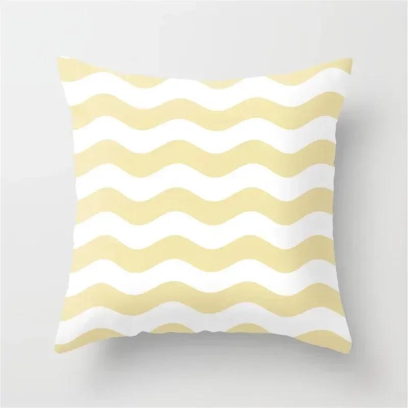 Abstract Geometric Striped Double-Sided Printed Pillow Cover Short Plush Suitable Living Rooms Bedrooms Sofa Throw Cushion Cover