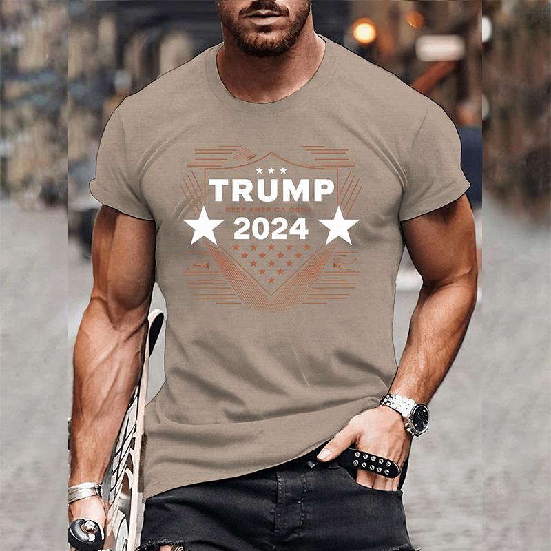 Men Donald Trump Letter Print T Shirt Men Funny 3D Graphic Tees Solid Color  Men's Harajuku Tshirt Daily Sports Streetwear Tops