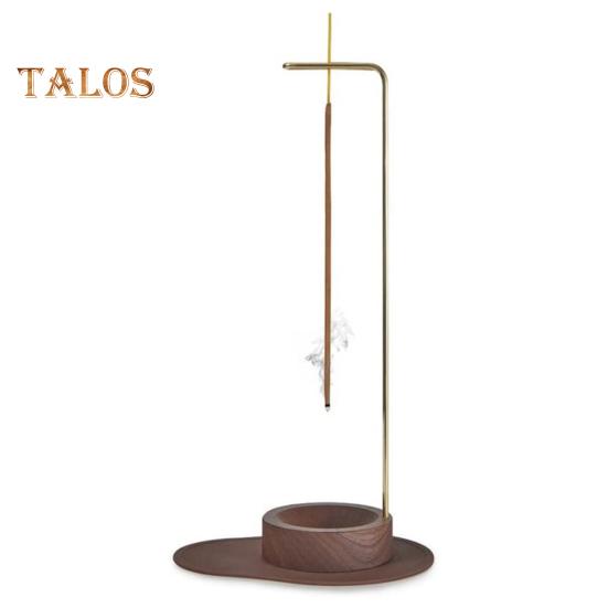 

Держатель для палочки Joss, прочный, уменьшает беспокойство, тонкая работа, полезный деревянный держатель для благовоний с основанием, поставка для гостиной коричневый