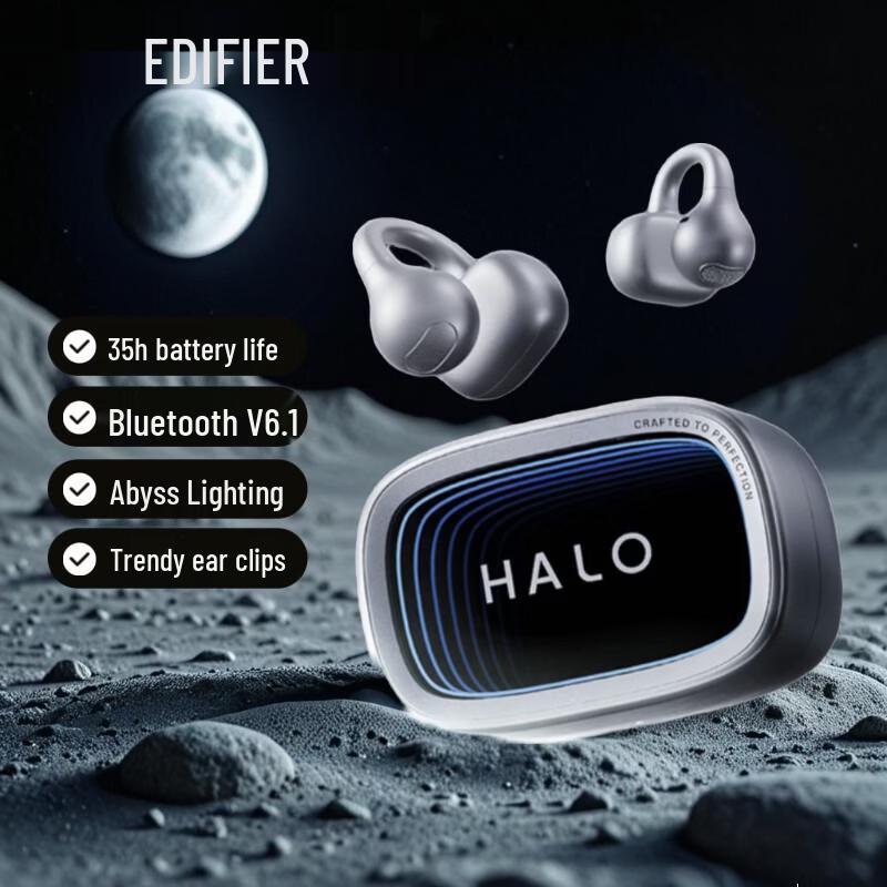 Edifier Halo Clip Open-Ear Bluetooth Earbuds