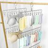 Windproof Stainless Steel Sock Drying Rack, Clothes Drying Hanger for Bras and Underwear (2 Layers, 20 Clips)