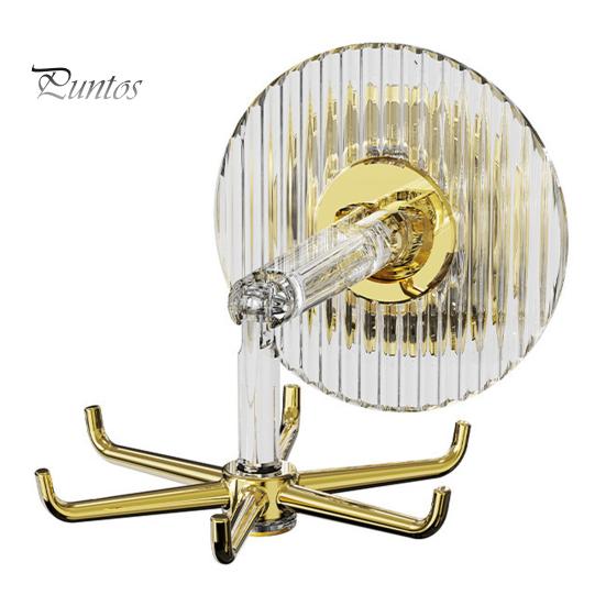 

Креативный перфорированный бесплатный крючок, вращающийся крючок на вакуумной присоске, настенный, простой в установке, крючок для кухни, ванной комнаты золотистый