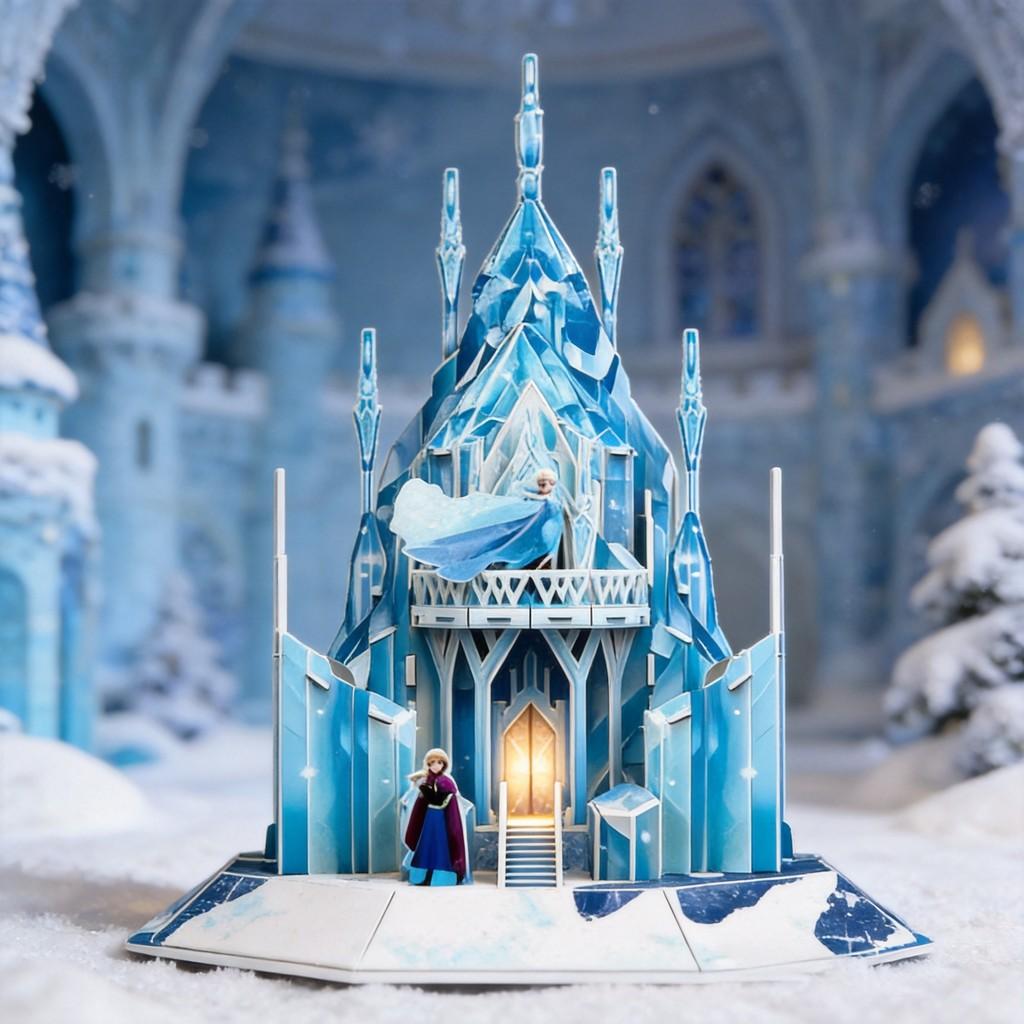 Castello Principesse Disney Puzzle 3D con Montaggio Fai-da-te per Bambini e Ragazzi