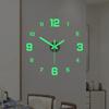 Modern Wall Clock Homes Decoration Watches Living Room Suitable Families DIY Luminous Stereo Frameless Offices Bedroom Decor