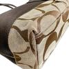 COACH canvas Signature Tote Bag canvas Brown Women 10124 Used