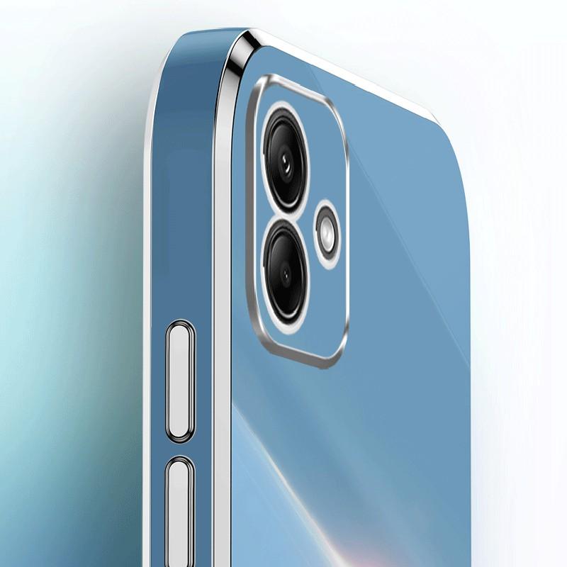 XINLI For Samsung Galaxy A05 4G Case Electroplated Gold Edge TPU Cell Phone Cover