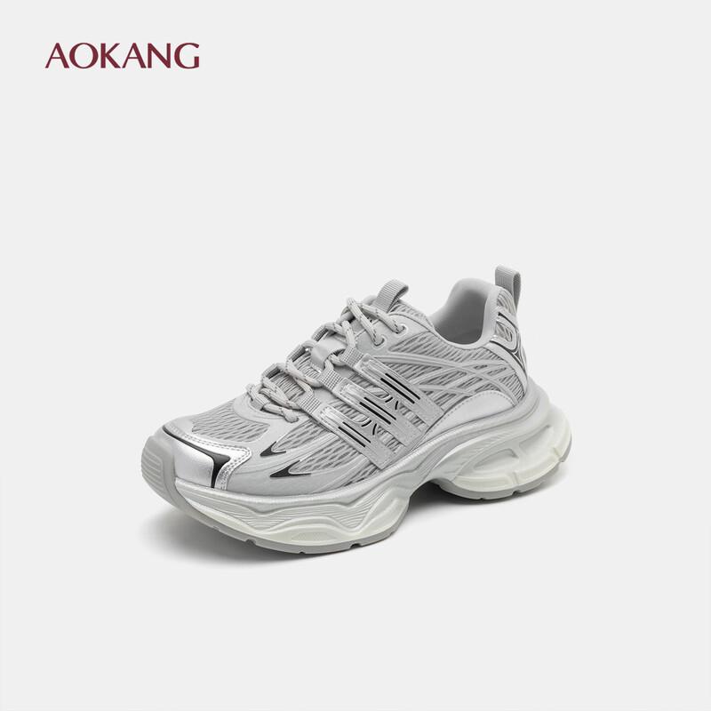 Aokang Women s Mesh Platform Dad Sneakers 39