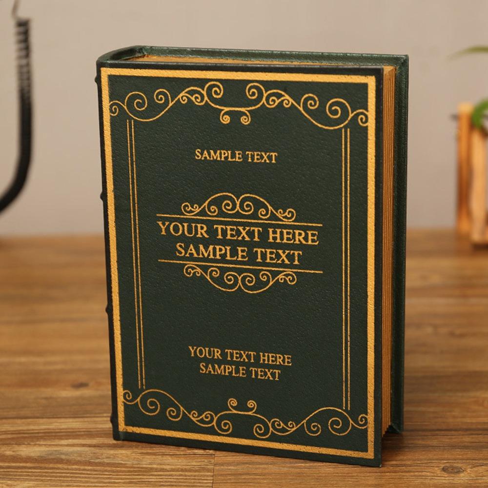 Leather Texture Faux Book Box Book Shaped Book Shaped Storage Box Photography Prop