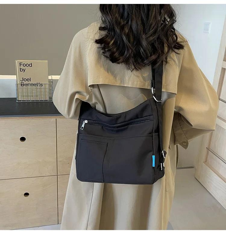Casual Nyl Large Capacity Ladies Crossbody Bags 2026 Shoulder Bags for Women Zipper Simple commuting handbag Bolso Mujer 