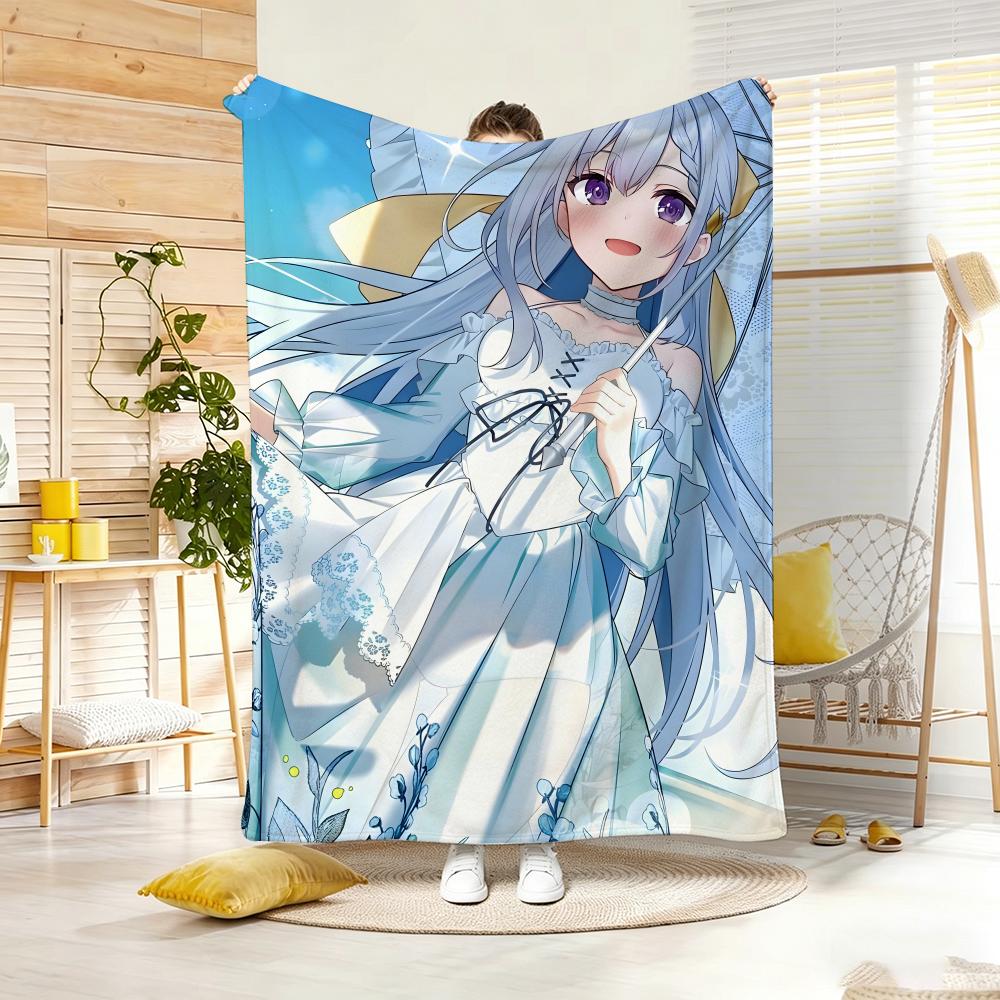 ANIME M-MagiRevo Throw Lightweight 240g Flannel Blanket Soft Skin-friendly for Summer Cooling