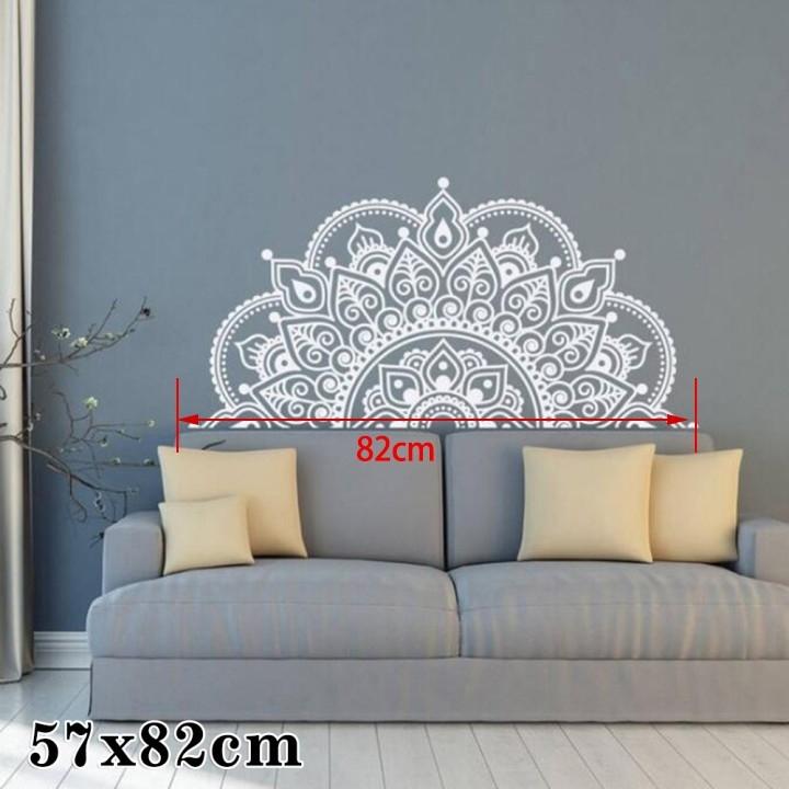Mandala In Halbem Raum Dekorationsaufkleber DIY Größe Farboptionen
