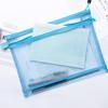 File Bag Storage Holder with Lanyard Zipper Closure Large Capacity Portable Transparent Document Storage Bag Office Supplies