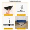 2 Pack Solar Step Lights Outdoor Waterproof IP65 Triangle Stair Lamp LED Deck & Stair Lights for Outdoor Stairs Step Fence Yard
