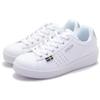 Mozu Platform Court Casual Size 19612 Women's Lace-Up Sneakers, White/Silver, 25.0cm, No.