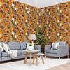 Halloween Sticker Collage Wallpaper 22.83"X118" Waterproof Wallpaper for Living Room/Bedroom/Bathroom PVC Wall Sticker