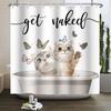 Funny Cat Shower Curtain Cartoon Cute Cats Dog Kids Shower Curtain for Bathroom Waterproof Polyester Home Decor Shower Curtains