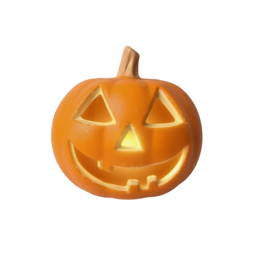 Hollowed Jack-o-Lantern Pumpkin Decoration Halloween Pumpkin Lantern Lighted Pumpkin Ornament for Indoor Outdoor Seasonal Display