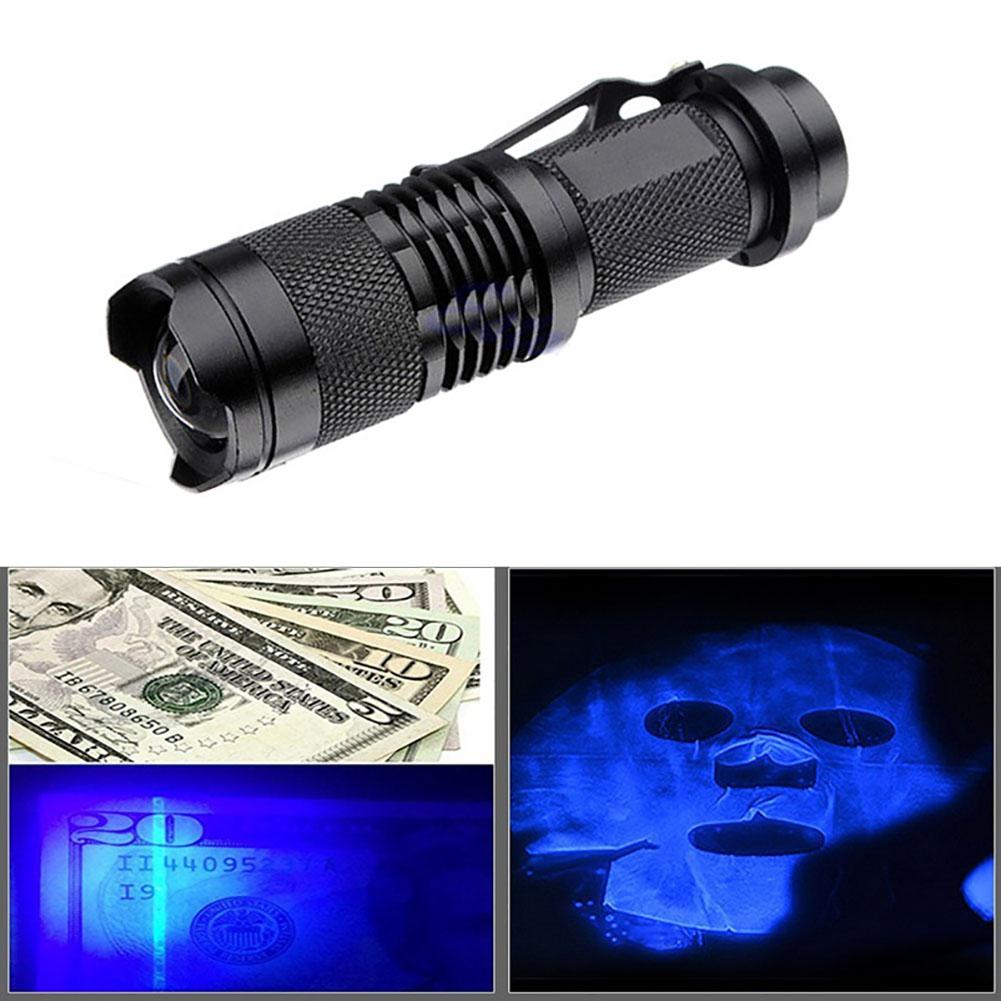 XPE Q5 395 UV Purple Flashlight Ultraviolet Light Torch Detector Perfect for Testing Dog Urine Pet Stains and Bed Bug