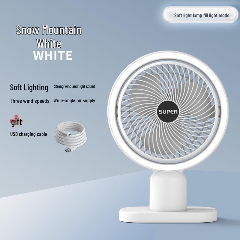 

High Power Electric Desktop Fan & Desk Lamp for Home, Office & Dorm Desktop