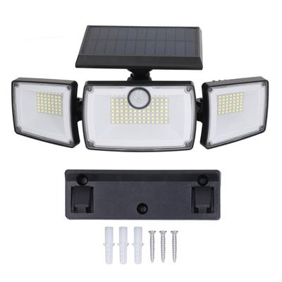 3 Head Solar Wall Lamp 6W 7700K IP65 Adjustment High Sensitivity Solar Induction Light for Home