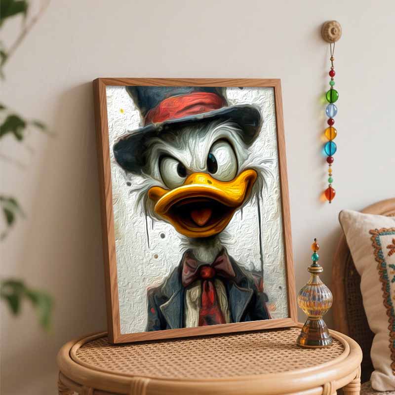Disney Donald Duck Oil Art Painting Kit Home Wall Decor Handmade Gift Modern Abstract Canvas Prints Artwork Room Decoration Supplies