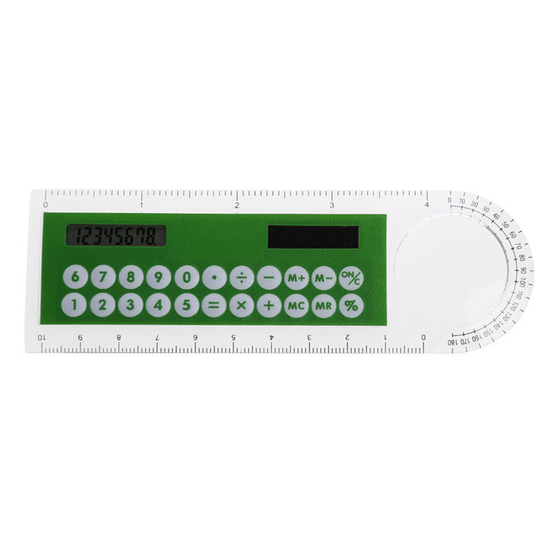 Regla solar Regla de 10 cm Mini calculadora digital 2 en 1 Papelería para niños Regalos de oficina escolar